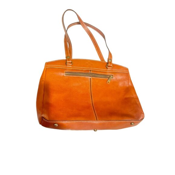 Patricia Nash Leather Poppy Tote Bag Tan Italian-Style Handbag - Picture 4 of 12